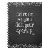 誰にも輝きを鈍らせないように引用文 ノートブック (正面)