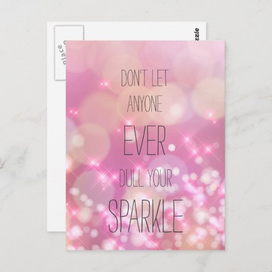 誰にも輝きを鈍らせないように – ライフ引用文 ポストカード (正面/裏面)