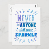 「誰にも輝きを鈍らせるなやる気を起こさせる」 ポストカード (正面/裏面)