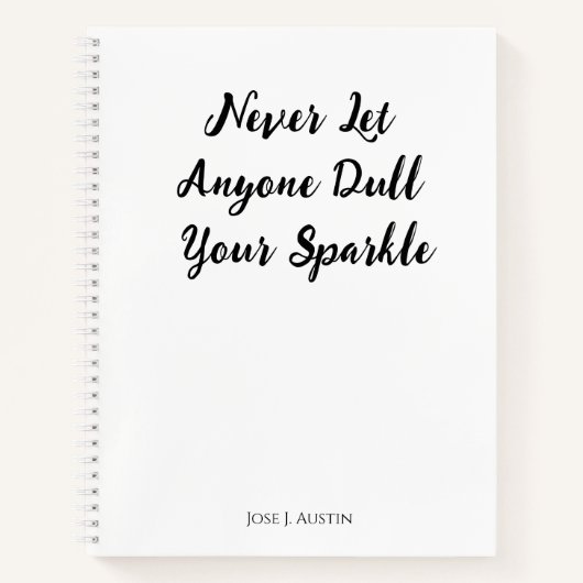 誰にも輝きを鈍らせるな ノートブック (正面)