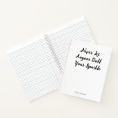 誰にも輝きを鈍らせるな ノートブック (内部)