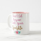 誰にも輝くマグカップを鈍インスパイアらせるな ツートーンマグカップ (正面左)