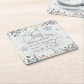 誰に仕えるかを選択-ジョシュア24:15 スクエアペーパーコースター (アングル)