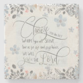 誰に仕えるか選びなさい – Joshua 24:15 ストーンコースター (正面)