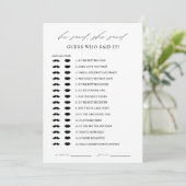 誰のエレガントブライダルシャワーゲームカード 招待状 (スタンド正面)