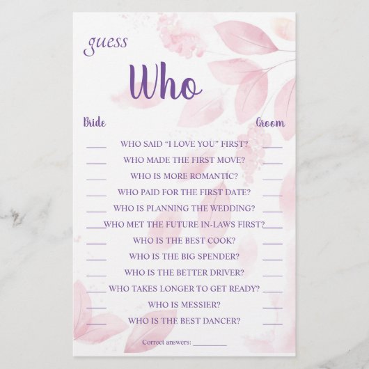 誰のカードを推測 チラシ (正面)