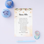 誰のクリスマスブライダルシャワーゲームカードフライヤーを推測 チラシ (シングル)