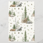 誰のママまたはパパのウッドランドゲームの赤ちゃんシャワーを推測 チラシ (裏面)