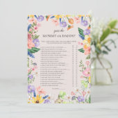 誰のママまたはパパのゲーム赤ちゃんシャワーカードを推測 招待状 (スタンド正面)