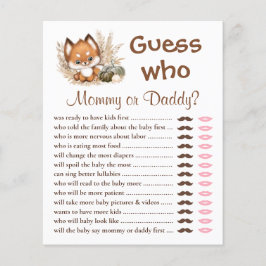 誰のママまたはパパの秋赤ちゃんシャワーゲームを推測