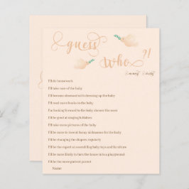 誰のママまたはパパの赤ちゃんシャワーゲームを推測