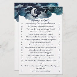 誰のママまたはパパの赤ちゃんシャワーゲームカードを推測