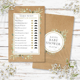 誰のママ？パパ？ ラスティック ベイビー シャワー ゲーム