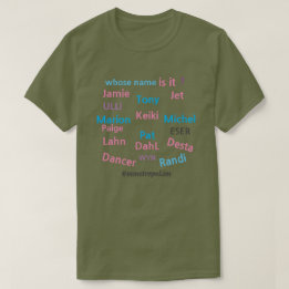 誰の名前だ？/MALE & FEMALE/ZAZZLE/すべてのサイズ Tシャツ