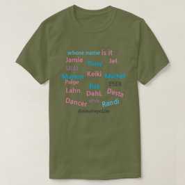 誰の名前だ？/MALE & FEMALE/ZAZZLE/すべてのサイズ Tシャツ