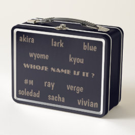 誰の名前だ？MMETROPOLIM / BLACK メタルランチボックス