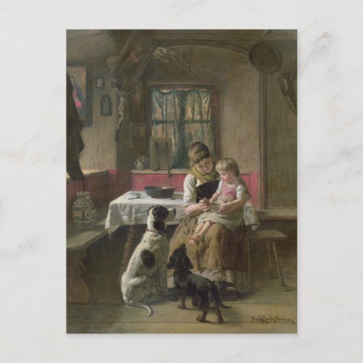 誰の夕食だ？ ポストカード (正面)