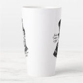 誰の宝物?!冗談めいたロードの似顔絵 カフェラテマグ (正面)
