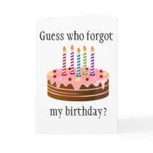 誰の忘れ誕生日だ？