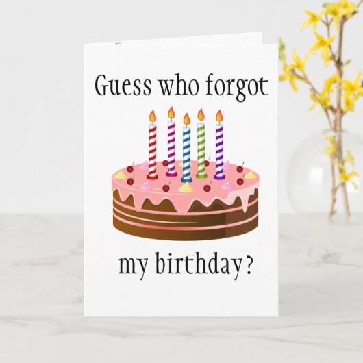 誰の忘れ誕生日だ? カード (黄色い花)