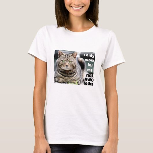 誰の為に働くんだ?軽Tシャツ Tシャツ (正面)