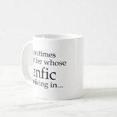 誰の熱狂者? コーヒーマグカップ (正面左)