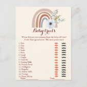 誰の特徴ママの赤ちゃんシャワーゲーム ポストカード (正面)