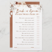 誰の花嫁または花婿を推測 – Terracottaフローラゲーム (正面/裏面)