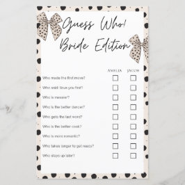 誰の花嫁エディションベージュブライダルシャワーゲーム