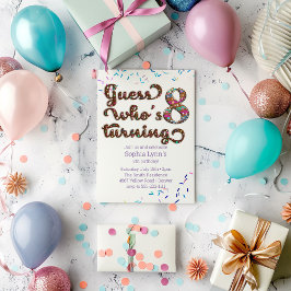 誰の誕生日か当ててみて！お誕生日おめでとう　飾り付きクッキー 招待状