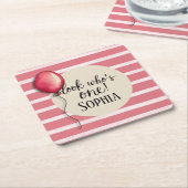 誰の誕生日か スクエアペーパーコースター (アングル)