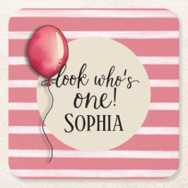 誰の誕生日か スクエアペーパーコースター