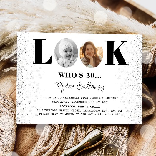 誰の誕生日写真招待状 招待状