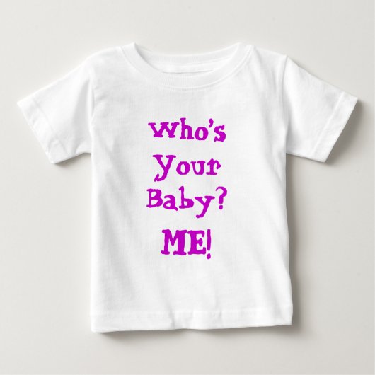 誰の赤ちゃん？  ベビーTシャツ (正面)