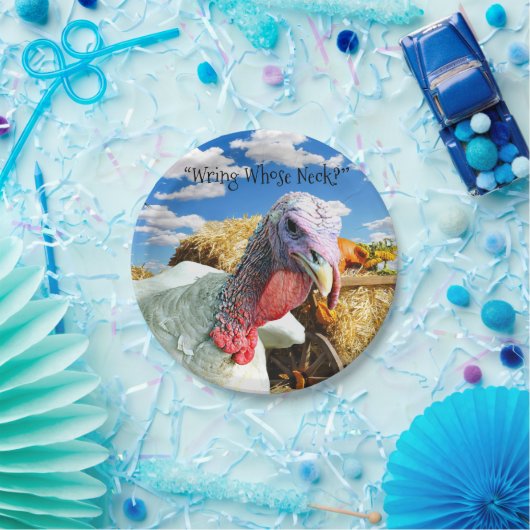 「誰の首を絞めるのか?」 感謝祭の休日 ペーパープレート (パーティー)