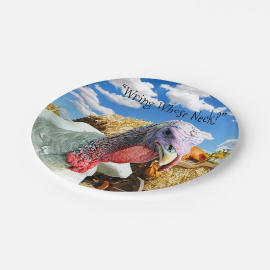 「誰の首を絞めるのか?」 感謝祭の休日 ペーパープレート (アングル)