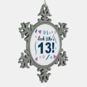 誰の13か スノーフレークピューターオーナメント (左)