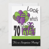 誰の70歳か見て |第70誕生日 招待状 (正面)