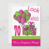 誰の70歳か見て |第70誕生日 招待状 (正面)