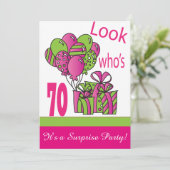 誰の70歳か見て |第70誕生日 招待状 (スタンド正面)