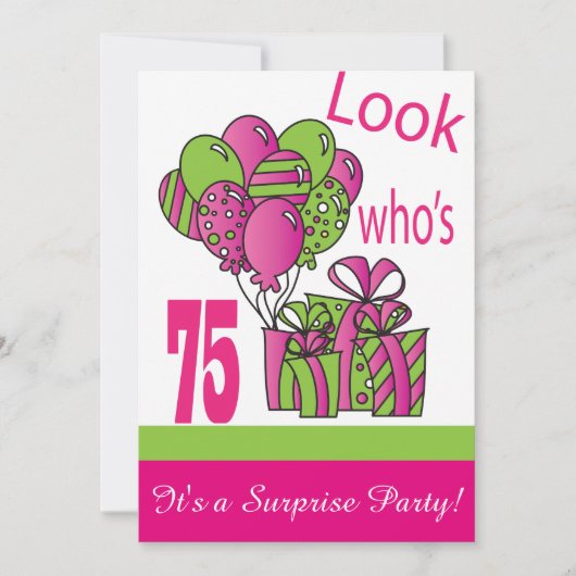 誰の75歳か | 75誕生日 招待状 (正面)