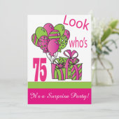 誰の75歳か | 75誕生日 招待状 (スタンド正面)