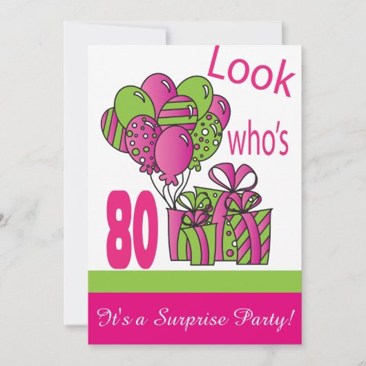 誰の80か | 80誕生日 招待状 (正面)
