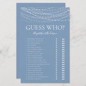 誰ほこりっぽいブルーライトブライダルシャワーゲーム (正面/裏面)