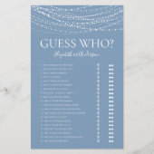 誰ほこりっぽいブルーライトブライダルシャワーゲーム (正面)