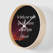 誰もあなたに気持ちをさせられない 壁時計 (傾斜)