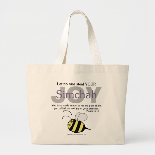 誰もあなたの喜びを盗むな/愚か者！ bee ラージトートバッグ (正面)