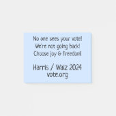誰もあなたの投票を見ない!有権者へのGOTVメモ ポストイット (正面)