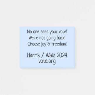誰もあなたの投票を見ない！有権者へのGOTVメモ ポストイット