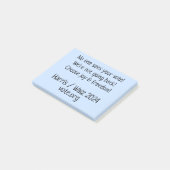 誰もあなたの投票を見ない!有権者へのGOTVメモ ポストイット (アングル)